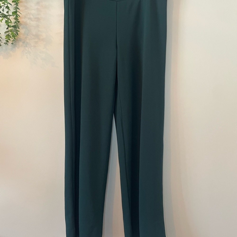 Le Chateau Forest Green Women's Wide Leg Casual Pants